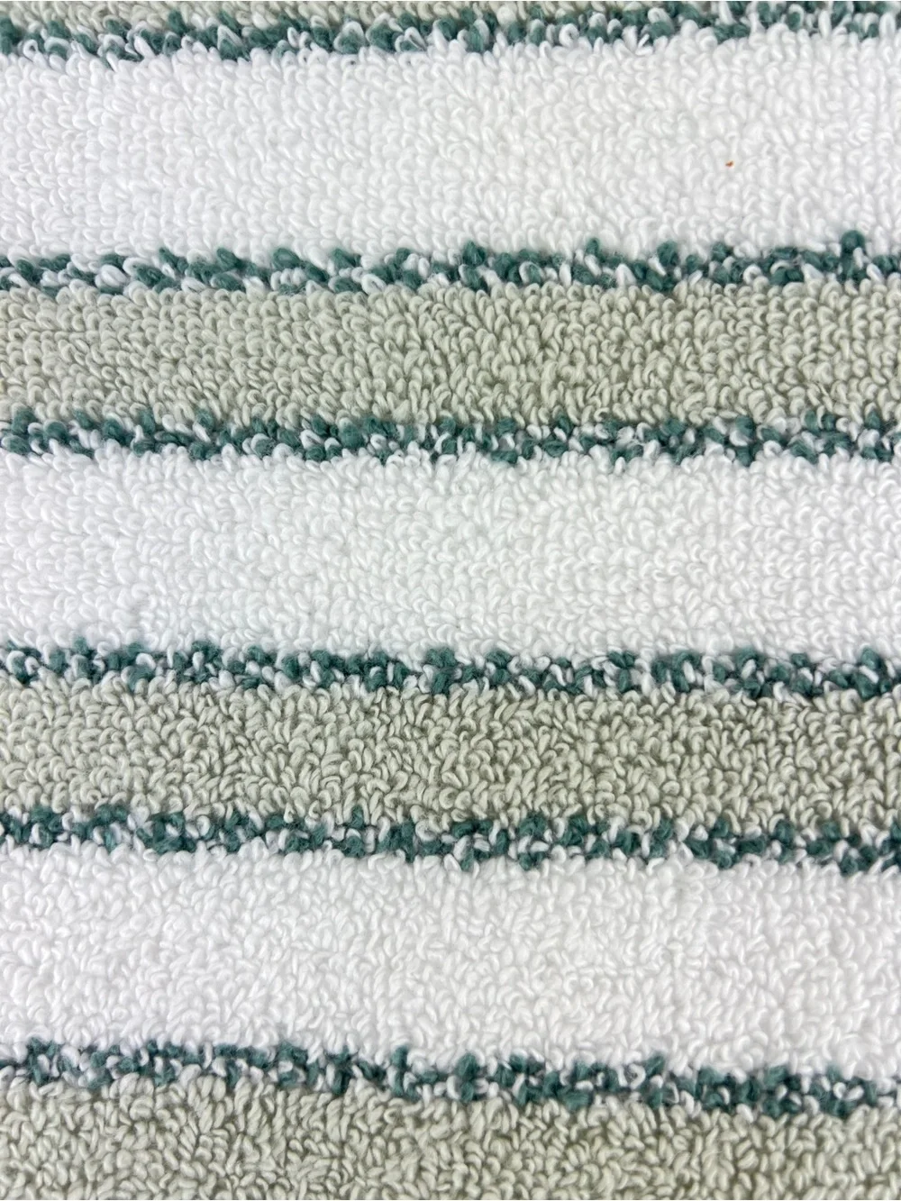 Tommy Bahama Bathroom Towel Set Green and White Ticking Stripe Cotton 2 Pc NEW